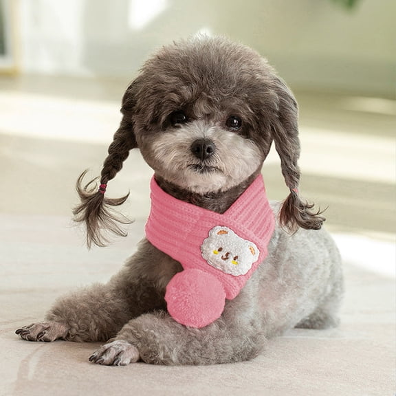Pet Scarf Puppy Accessories Matching Pet Clothes Pet Supplies Wholesale Woolen Puppy Scarf