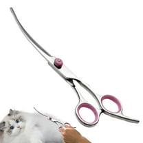 Pet Scissors for Grooming - Fashion Hair Cutting,Grooming Tool | Curved Dog Trimmer Trimming Hair Scissors | Safety Pet Tool Grooming Shears with Round Tips for Women & Men Pets Groomings Shears