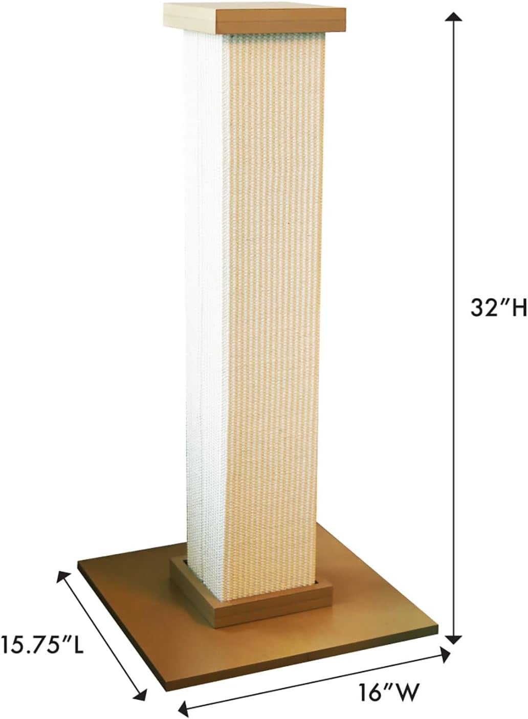Pet  Scratching Post - 32 Inch Tall Sisal  Tower with Sturdy Base for Indoor Cats