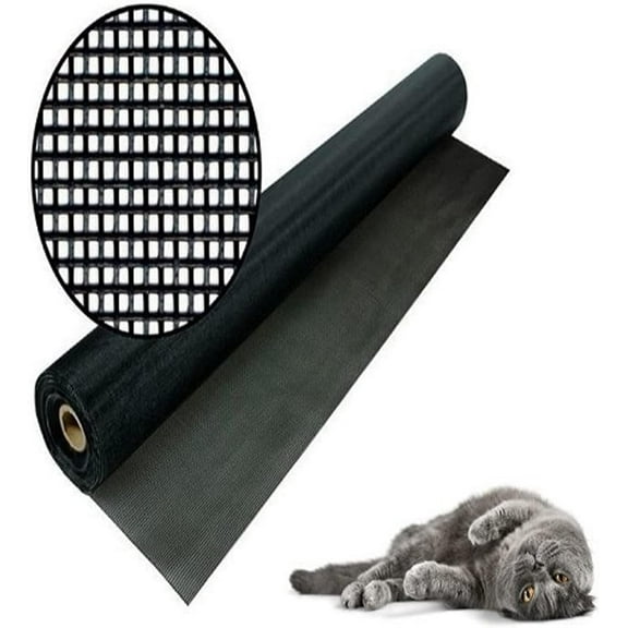 Pet Screen Extra-Strength Mesh Kit (36 in x 7 ft) - Dog & Cat Proof Window Screen, Patio, Porch