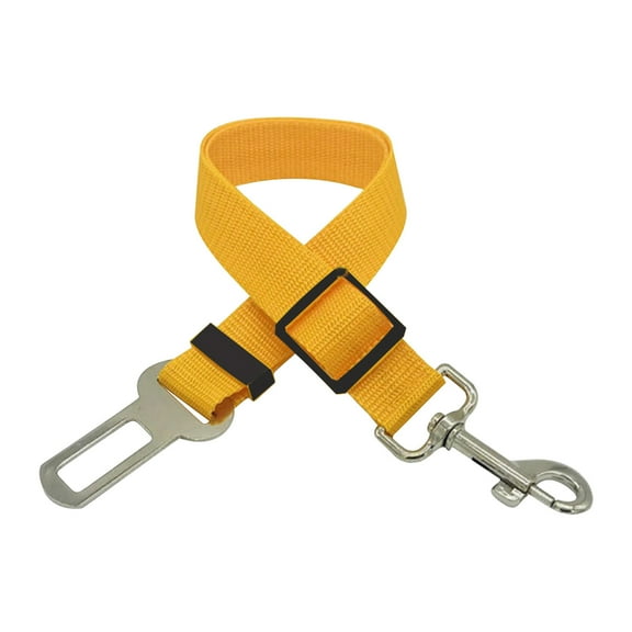 Pet Seat Belt, Czzoypi Adjustable Nylon Dog Car Safety Tether, 2.5CM Width 70CM Length Retractable Pet Restraint for Small Medium Large Dogs, Yellow