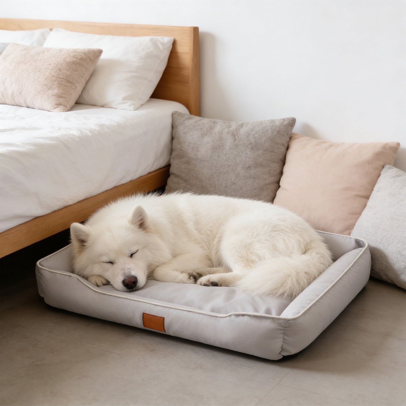 Pet Seat Cushion Cat Dog Bed Large Soft Cotton Filling Removable Washable Supportive Sofa Mat Lounge Bed for Pets Up to 25 lb Home Crate Car Travel Nap Plush Sleeping Pad Bedroom Couch Bed Lounger