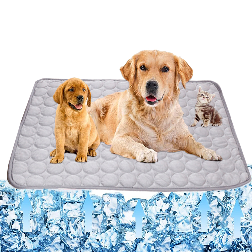 Pet SelfCooling Mat, Washable Ice Silk Summer Cooling Pad for Dogs and