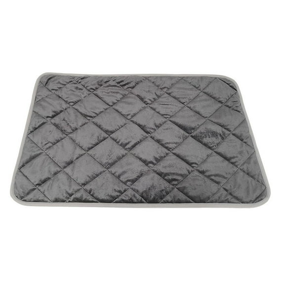 Pet Self Warming Thermal Mat Pad, Body Heat Reflecting Pet Bed Mat for Cats & Dogs, Washable, for Sofa & Crate & Kennel & Car Seat,Gray,S