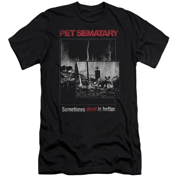 Pet Sematary Cat Poster Adult 30/1 T-Shirt Black