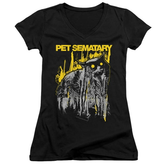 Pet Sematary Decay Junior Women's V-Neck T-Shirt Black