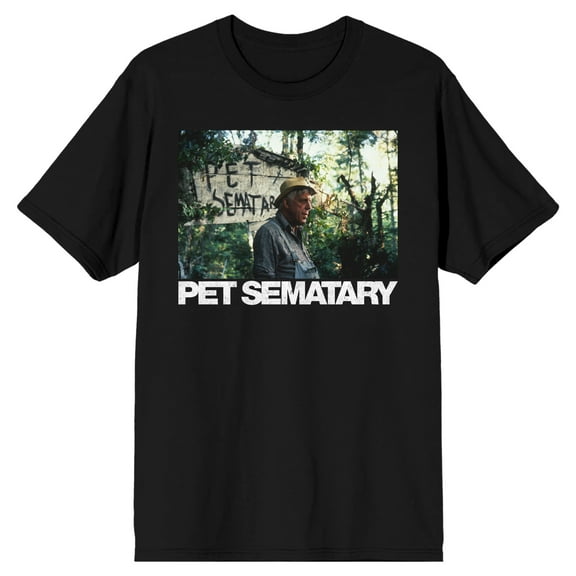 Pet Sematary Jud Crandall Crew Neck Short Sleeve Men's Black T-shirt-Small