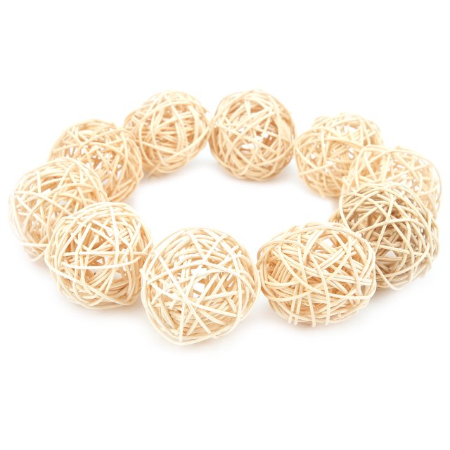 Pet Sepak Takraw Toy Natural Color Rattan Safe and Harmless Parrot