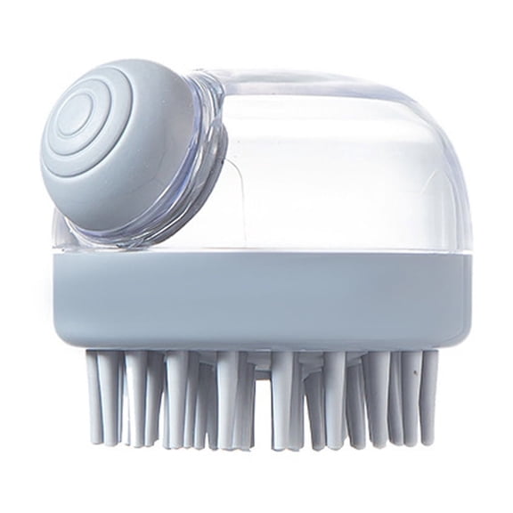 Pet Shampoo Brush with Soap Dispenser - Gentle Silicone Dog Bath Scrubber for Grooming & Massage - Waterproof Cat & Dog Shower Brush for Long/Short Hair - Cradle Cap Brush & Bubbler for Easy Washing