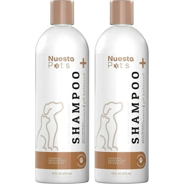Nuesta Pet Shampoo for Dogs & Cats, Unscented, 16 Oz (2 Pack)