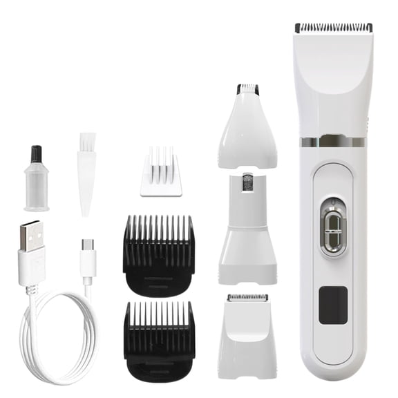 Pet Shaver Dog 4 In 1 Electric Hair Pet Clipper Cat Digital Display Nail Grinding Device Hair
