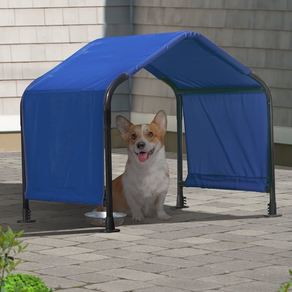 Pet Shelter 2.5 x 2 x 2.5 ft. Shade Tent for Dogs, Cats, Animals - Blue, Small