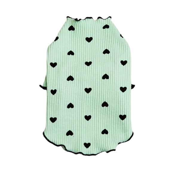 Pet Shirt with Heart Print Cute Heart Print Dog Shirt for Small Medium Pets Design Long Sleeve Apparel Breathable Summer for Dogs for Medium-sized