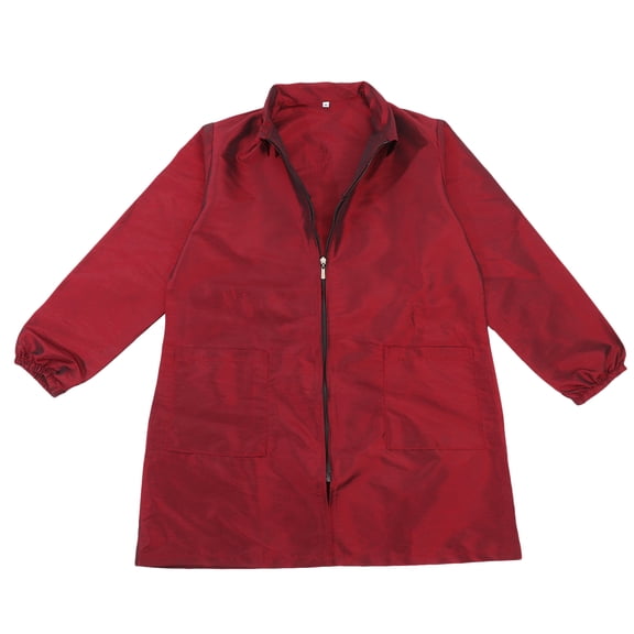 OUNONA Red Waterproof Grooming Apron for Pet Shop Workwear Comfortable Brocade Polyester