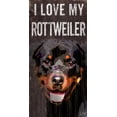 thumbnail image 1 of Pet Sign Wood I Love My Rottweiler 5"x10" - Special Order, 1 of 1