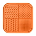 thumbnail image 1 of Pet Silicone Lick Mat, Slow Feeding Interactive Dog & Cat Mat, 1Pc Orange For Boredom Relief, Food & Treat Dispensing, Non-Slip Design For Bath Time, Grooming & Mealtime, 1 of 2