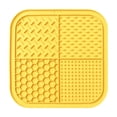 thumbnail image 1 of Pet Silicone Lick Mat, Slow Feeding Pad For Dogs Cats, Yellow Non-Slip Mat For Bathing Grooming Stress Relief One Size (1Pc), 1 of 2