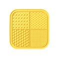 thumbnail image 1 of Pet Silicone Licking Mat Yellow - Silicone-based Material with Multiple Texture Patterns to Slow Down Eating, Easy to Clean & Durable - For Dogs, Cats, Meal Time, Snack Time, Pet Feeding, 1 of 2