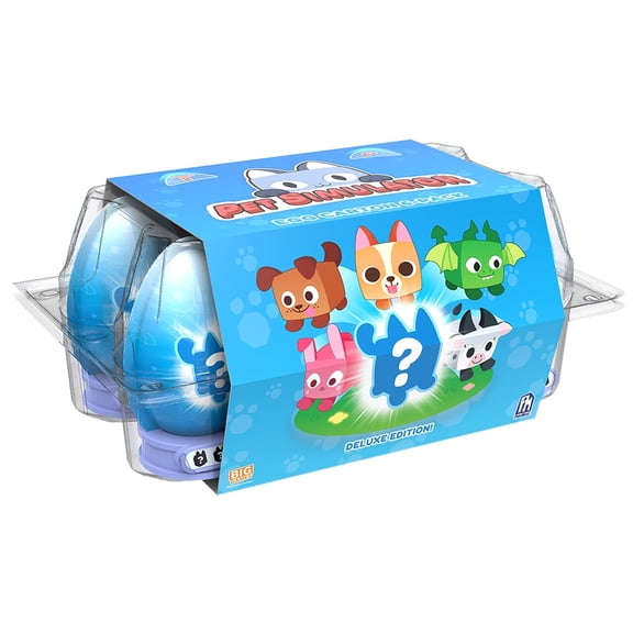 Pet Simulator Mystery Minifigures Kids Collectible Mystery Eggs, 6 Pack