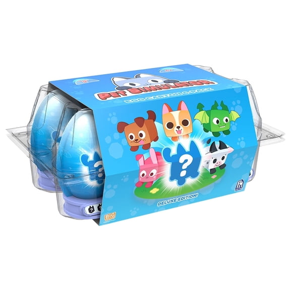 Pet Simulator Mystery Minifigures Kids Collectible Mystery Eggs, 6 Pack