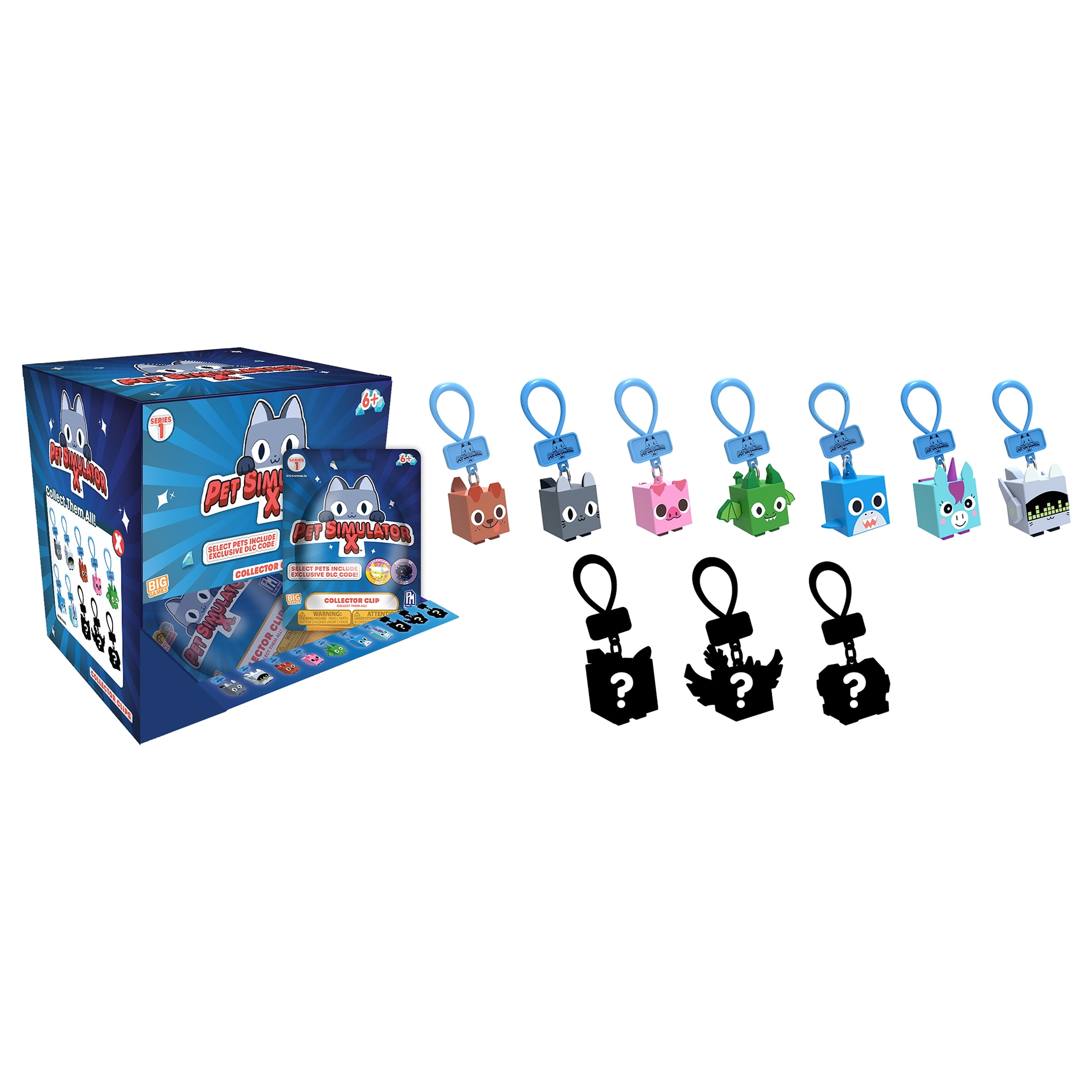  PET Simulator X - Mystery Pet Minifigure Toys with Collector  Clip - Blind Bag 1 Pack and Chance of DLC Code - Surprise Collectable :  Toys & Games