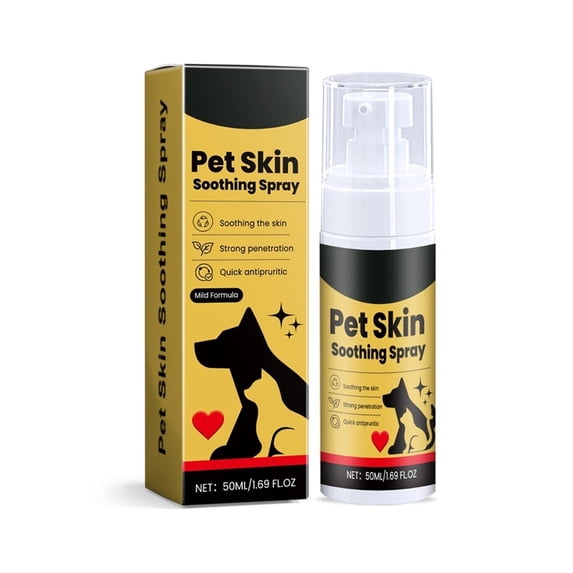 Pet Skin Care Spray 50ml, Natural Soothing Repair Spray for Dogs Cats All Pets, 2PC