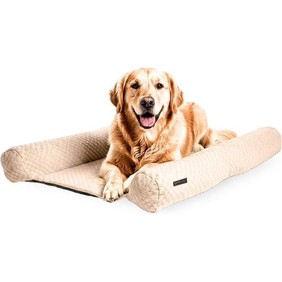 Does Your Pet Sleep ON TOP of You at Night? Try The First On-Bed Dog-Bed. Designed to Stabilize Nighttime Movement to Improve Dog & Owners Sleep. Machine Washable. Sleep Better Together.