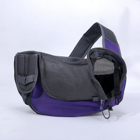 Pet Sling Carrier, Colorful Large Breathable Mesh Carrier with Adjustable Strap, 31cm Soft Travel Pet Sling Bag, Front Pouch Shoulder Bag for Dogs Cats, Foldable Hands Free Pet Bag