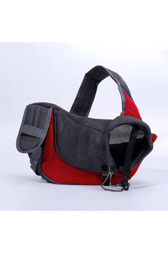 Pet Sling Carrier, Colorful Large Breathable Mesh Carrier with Adjustable Strap, 31cm Soft Travel Pet Sling Bag, Front Pouch Shoulder Bag for Dogs Cats, Foldable Hands Free Pet Bag