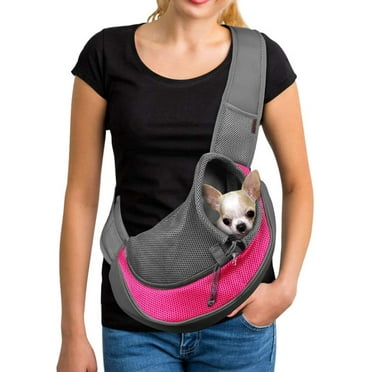 Pet Sling Carrier, TINGOR Dog Sling Carrier with Breathable Mesh, Travel Safe Sling Bag Carrier for Small Dogs Cats Less Than 5lbs