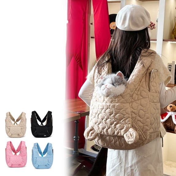 Pet Sling Carrier for Small Dogs, Small Pet Carrier, Pet Carrier for Cat, 17 Inch Pet Travel Carrier Dog Front Carrier Pink, 1 Pack