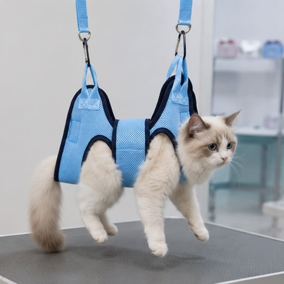Pet Sling Hammock for Cats Dogs Breathable Restraint Bag Hanging Helper for Washing Nail Trimming Anti Scratch Pet Care Support, AKLJWH
