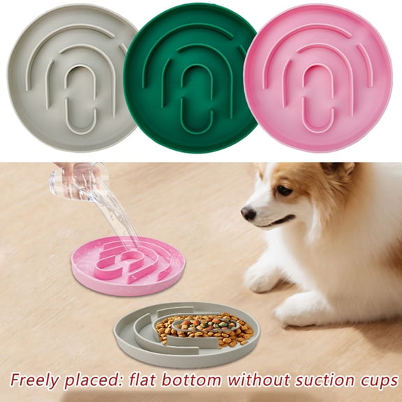 Pet Slow Feeder Bowl, Silicone Maze Design Pet Feeding Bowl, Fun Slow Feeder Food Dish Extends Eating Time for Cats Dogs Reduces Vomiting Bloating