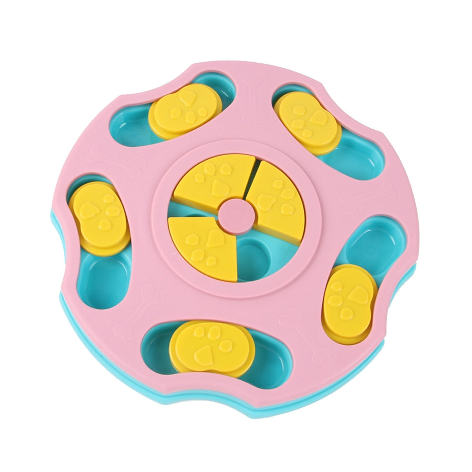 Pet Slow Feeder Dog Bowl Toy - Interactive Puzzle Design with Hide Treats, Slow Down Eating, BPA Free, Easy Clean - for Small Medium Dogs, Puppies, Indoor Outdoor Use