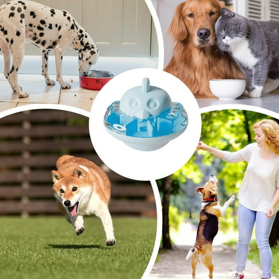 Interactive Pet Slow Feeder Toy - Multifunctional Dog Puzzle Food Bowl for Chewing and Eating Activities