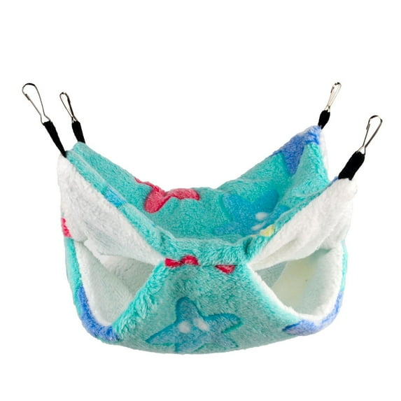 Small Pet Cage Hammock, Double-Layer Sugar Glider Hammock Bed, Warm Fleece Cage Hanging Hammock for Chinchilla Parrot Guinea Pig Ferret Squirrel Hamster Rat Playing Sleeping - style5