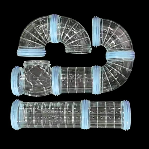 Pet Small Hamster Tube Tunnel Clear Do It Yourself Toy Rabbits Tube Track Tube Rodents Toy for Cage Mount