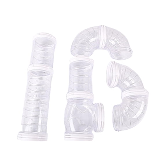 Pet Small Hamster Tube Tunnel Clear Do It Yourself Toy Rabbits Tube Track Tube Rodents Toy for Cage Mount