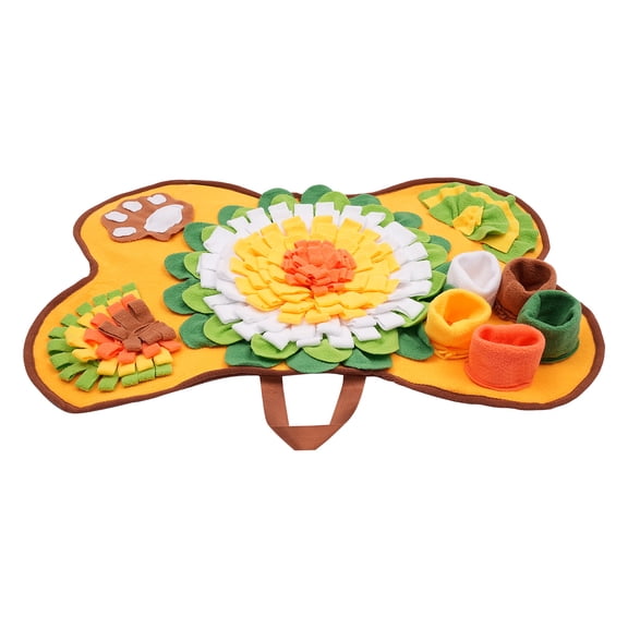 Pet Sniffing Pad Snuffle Mat, Pet Treats Feeding Mat, Dog Feeding Mat Yellow Rug Pet Products