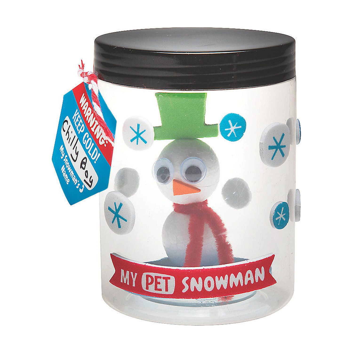 Pet Snowman in a Jar Craft Kit - Makes 6, Craft Kits, Winter, 6 Pieces