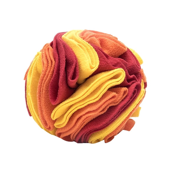 Pet Snuffle Ball for Dogs and Cats, Interactive Enrichment Toy for IQ Training and Slow Feeding, Durable Fleece Foraging Brain Game for Boredom Relief