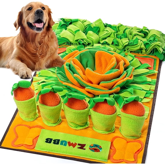 Pet Snuffle Mat for Dogs Sniff Mat Nosework Feeding Mat Slow Feeder Interactive Dog Puzzle Toys for Training and Stress Relief Encourages Natural Foraging Skills (31''x19'')