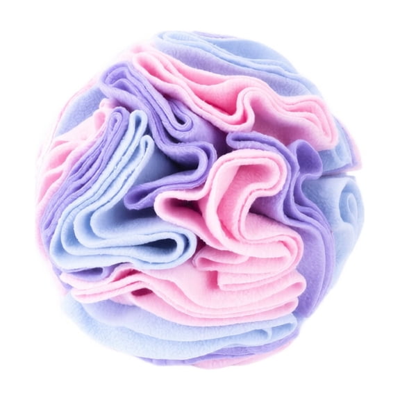 Pet Snuffle Rainbow Ball Toy, Colorful Scent Work Nosework Sphere, Interactive Treat Dispensing Feeder for Dog Cat Enrichment Slow Feed Training