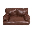 thumbnail image 1 of Pet Sofa Bed for Dogs Cats, Leather Couch with Backrest & Armrests, Scratch-Resistant Non- Sleeping Lounge, Orthopedic Supportive Indoor Resting Furniture for Living Room, 1 of 5