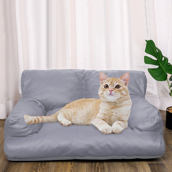 Pet Sofa Bed For Small And Medium Dogs Cats Orthopedic Support High Density Foam Removable Washable Cover Anti Slip Bottom Durable Pet Couch Bed For Living Room Bedroom Indoor Outdoor Travel Use