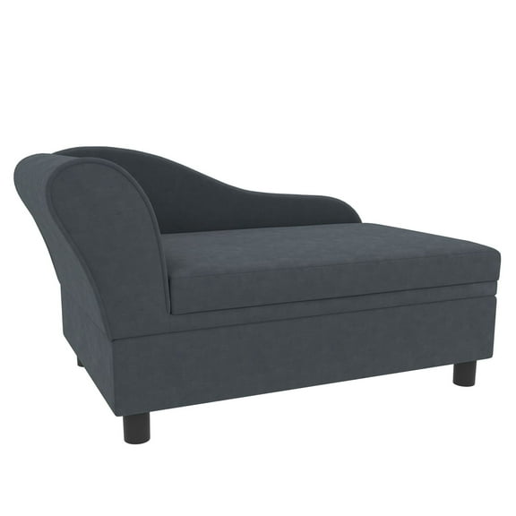 Pet Sofa Bed with Storage, Cat & Small Dog Couch, Dark Gray - Cushioned Furniture with Hidden Compartment