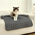 thumbnail image 1 of Pet Sofa Cushion, Solid Color Pet Bed, Orthopedic Support for Dogs and Cats, Plush Sleeping Nest for Sofas and Floors, Dark Gray, by FAJHHA, 1 of 8