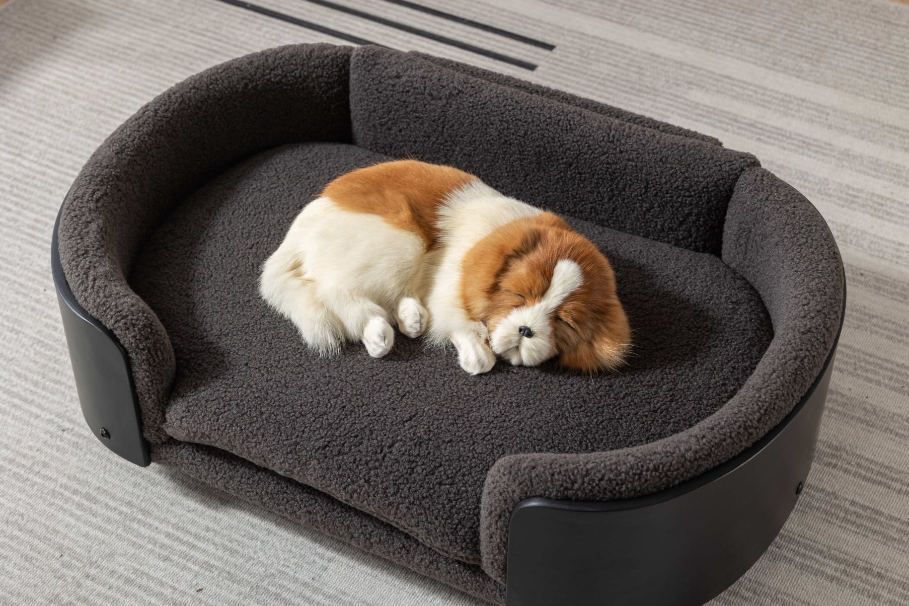 Pet Sofa Dog Bed Couch, Pet Couch Lounger with Solid Wood legs and ...