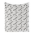 thumbnail image 1 of Pet Soft Flannel Fleece Throw Blanket, Cats in Outer Space with Constellation Stars Baby Childish Humor Kids Nursery, Cozy Plush for Indoor and Outdoor Use, 50" x 60", Black and White, by Ambesonne, 1 of 6