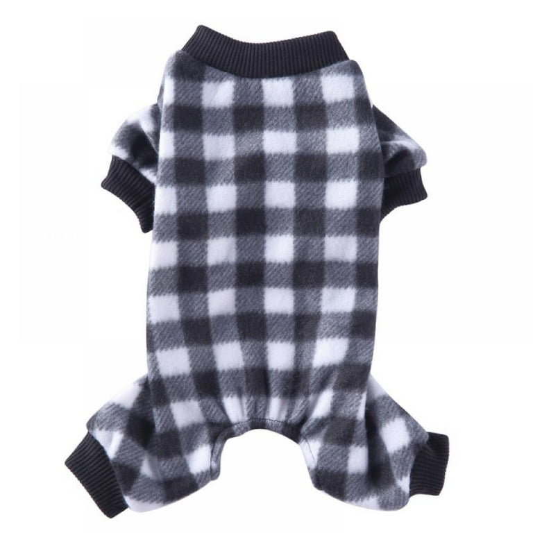 Pet Soft Pajamas Flannel Plaid PJs for Small Medium Dogs, Puppy